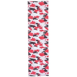 Venom Skateboards Pro Long Lasting Grip Tape 9" x 33" - Skateboard Accessories - Camo Red/Grey