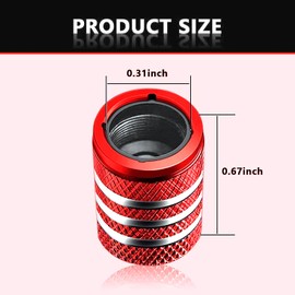 GKmow Pack-5 Tire Valve Stem Cap Cover, Dog Paw Tire Caps Leak-Proof Corrosion Resistant Alloy for Car Motorcycle (Red)