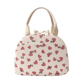 MINGYUESKY Insulated Lunch Bag Reusable Lunch Box Adult Leakproof Portable Cooler Tote Bags for Work Picnic (Love Pattern)