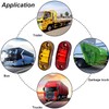 Tnisesm 6Pcs Amber+Red 2.5 Inch Waterproof Trailer Marker Lights, 2
