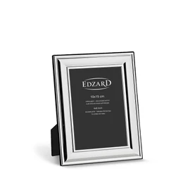 EDZARD Sunset Picture Frame for Photo 10 x 15 cm Silver-Plated Tarnish-Resistant with Velvet Backing Includes 2 Hangers Photo Frame for Standing and Hanging