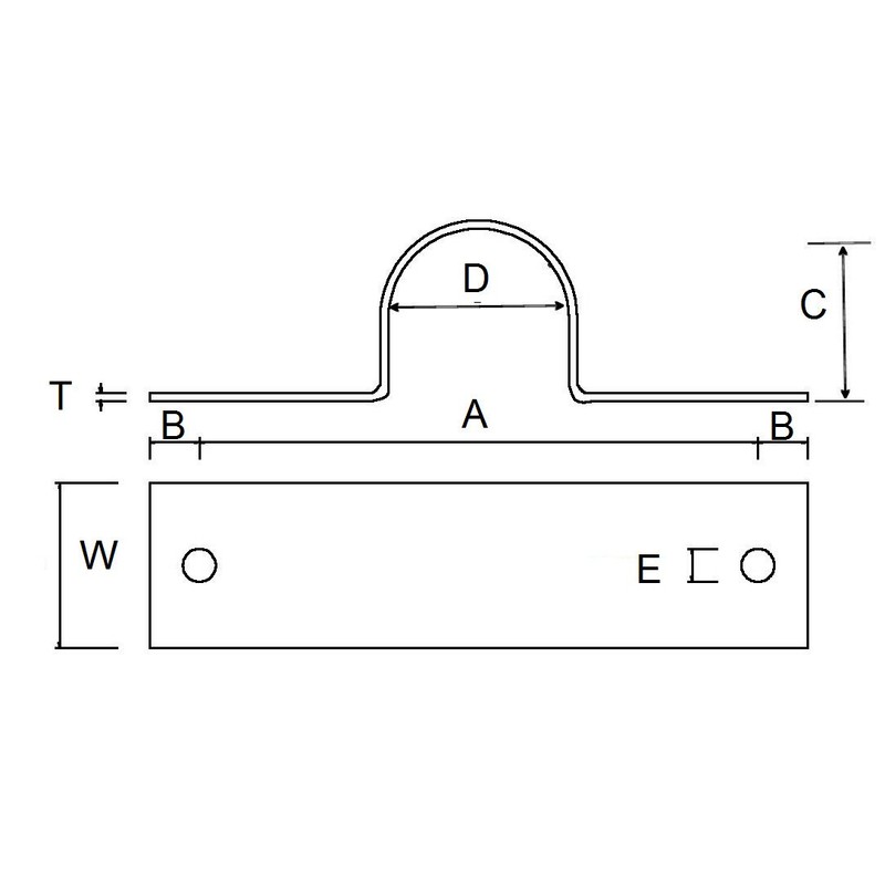 Pipe Saddle Clamp - Anchor - 44 mm ID, 40