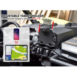 SAUTVS Portable Electronic Device Mount, Adjustable Tablet Phone Holder for Can Am Maverick Sport, Trail, Commander (Replace #715005212)