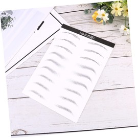 Beavorty E Eyebrow Sticker Set Durable Eyebrow Stencil Hair-like Simulation 2 Sheets 18 Pairs