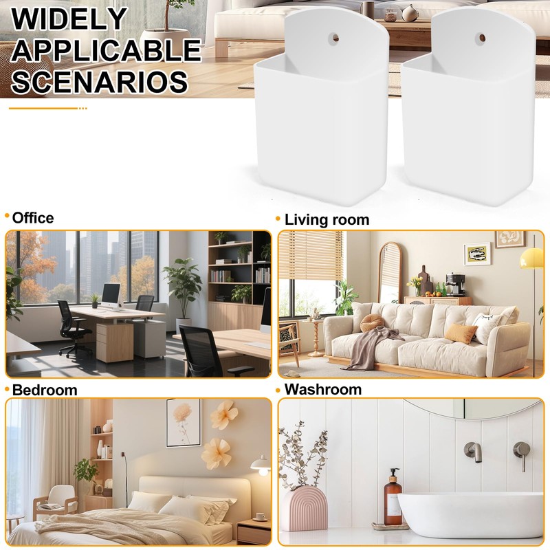 yeloumiss 2 PCS Self Adhesive Remote Holder Wall Mount Control