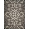 SAFAVIEH Courtyard Collection 8' x 10' Black/Light Grey CY8064 Indoor-Outdoor