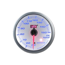 Autogauge (Auto Gauge) 52 φ SM White Face Oil Heat with Warning Function