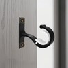 2Pcs Adjustable Curtain Rod Brackets, ø20-28mm Drapery Hooks Heavy Duty