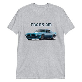 Blue 1971 Trans AM Firebird Muscle Car Graphic Tee Classic Cars T-Shirt