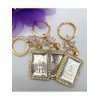RBN 12 PCS Quinceanera Gold Keychain Recuerdos de Sweet 15