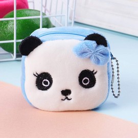Small Coin Purse, Cute Plush Panda Animal Small Coin Purse Zipper Money Wallet Kids Birthday Gift Women's Coin Purses and Pouches