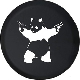 Spare Tire Cover Banksy Panda with Guns (Fits: SUVs Camper Accessories RV Accessories Size 31 Inch