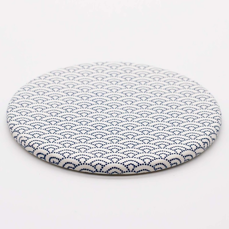 Mino Ware 458-0203 "Sousera" Water Absorption Coaster Ceramic, Diameter Approx.