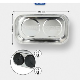 BRILLIANT TOOLS BT691165 Stainless Steel Magnetic Plate [Powered by KS Tools]