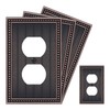 Oil Rubbed Bronze 1 Gang Duplex Wall Plate Cover Zinc