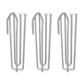 Curtain Pleat Hooks, Roowintoo 60PCS Stainless Steel Pinch Pleat Curtain Hooks 4 Prongs Drapery Hooks for Window Door Bathroom Curtain