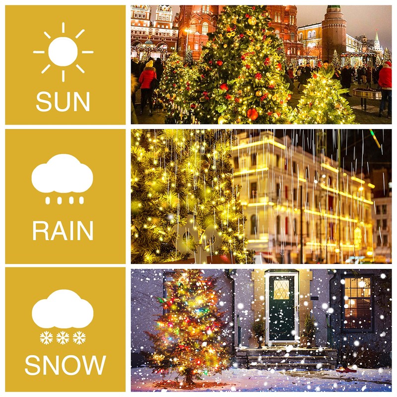 Fnwsja Fairy Lights Christmas Tree 400 LEDs Fairy Lights Remote