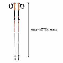 Terrain™ Alpha Aluminum Trekking Poles, Walking and Hiking Sticks, Canyon Sunset