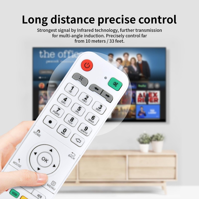 TCNOUMT Replace Remote Control fit for LOOL Loolbox IPTV Box