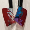 Chucky doll and knife earring set - Color: butcher knife