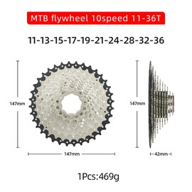 CYSKY 10 Speed Cassette 11-36T Cassette Suitable for Mountain Bike, Road Bike, MTB, BMX, Sram Sunrace Shimano Ultegra xt (Lightweight) (11-36T)