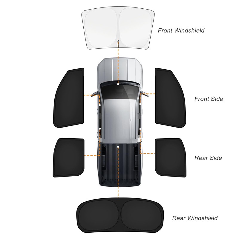 KUST Car Window Shades for Chevy Colorado 2015-2022 Windshield Sun