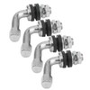 Gorgeri 4pcs 90 Degree Angle Tire Valve Stems Aluminum Alloy