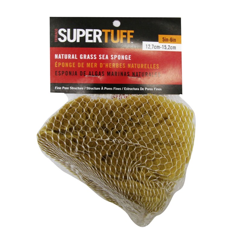 Trimaco SuperTuff Natural Grass Sea Sponge, 5-6-inches