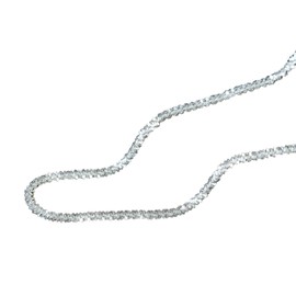 NicoWerk SKE571 Women's Silver Necklace 925 Sterling Silver Simple Shiny Sparkling Glitter, Sterling Silver