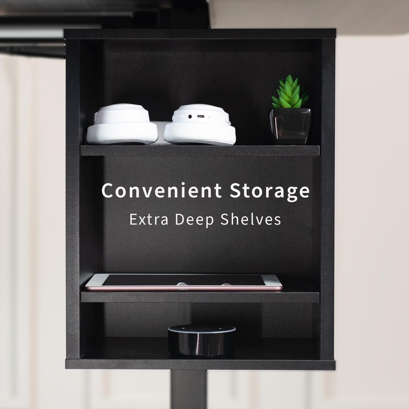 VIVO Clamp-on Under Desk Shelving Unit, Office Accessory Holder for