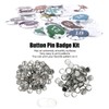 100 Sets Blank Button Badge Parts Set Round Shape Rust