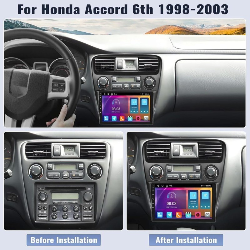 LeeKooLuu Apple CarPlay For Honda Accord 1998-2002 Car Stereo Radio