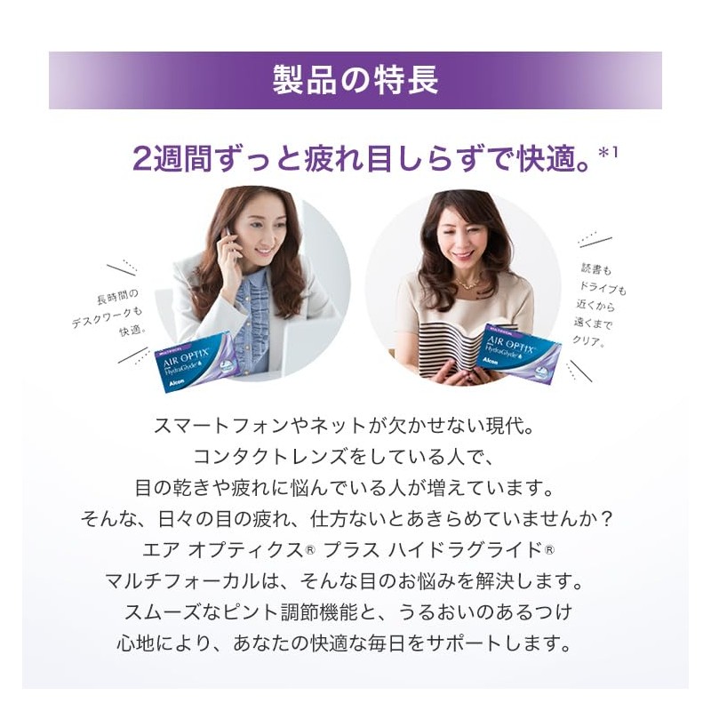エアオプティクスプラス ハイドラグライド マルチフォーカル 【BC】 8.6 【ADD】+1.25 【PWR】+1.75 6枚