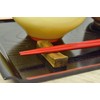 aoba Chopsticks Dishwasher Safe, Natural Wood Color Pencil Border Red