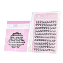 EDTRE Partial False Eyelashes, No Glue, No Glue, No Glue, No Glue Required, Black, 1 Second Matsueku For Beginners, Easy Installation, Three-Dimensional, Cute, Natural Bunch, Popular, Durable, Eye