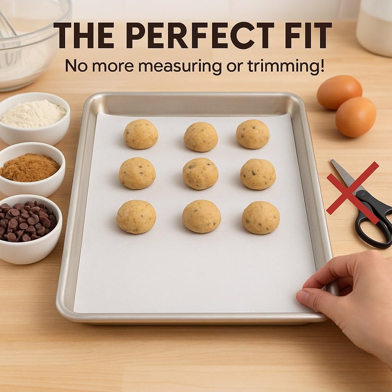 Mrs. Anderson’s Baking Non-Stick Pre-Cut Parchment Paper Sheets, 12 x