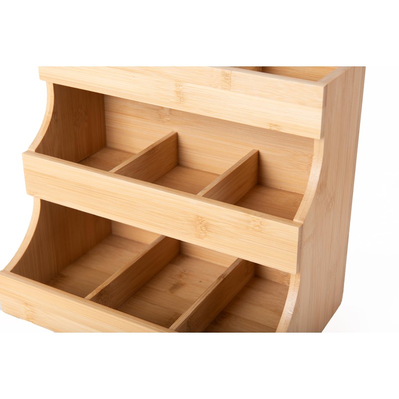 Theodore Vertical Bamboo Tea Organizer – Holds 180 Tea Bags