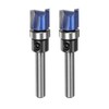 sourcing map 2pcs Pattern Flush Trim Router Bit 1/4" Shank