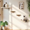 Wood Cat Wall Shelves with Sisal Cats Window Perch, Wall