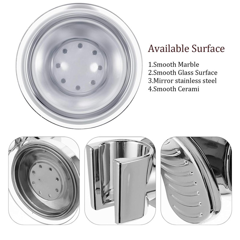 Shower Head Holder Suction Cup, 360° Rotatable Super Power Waterproof