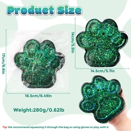 Squishy Cat Paw Toy 5.5 Inch Large Starry Sky Sensory Fidget Family Toys, Super Soft Toy Kawaii Mochi Squishy Stress Relief for Adults Kids Party Favors