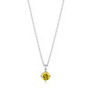 Philip Jones Sterling Silver Yellow Necklace Created with Zircondia® Crystals