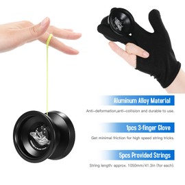 Aomiun Yoyo Professional for Children Adults Responsive Yoyo for Beginners Yoyo Ball Competitive Yo Yo Gift with Glove