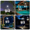 Solar Hanging Crystal Chandelier Outdoor Garden Decorative Lights Bright White