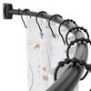 Chrsouly Curved Shower Curtain Rod, Heavy Duty, Adjustable 30-45 inch