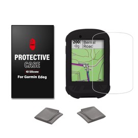 Chooee 4D Silikon Schutzhülle für Garmin Edge 830 mit Displayschutz Fahrrad GPS Schutzhülle Schwarz