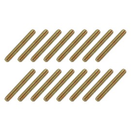 sourcing map 16 Pack Fully All Threaded Rod 1/4" Thread, 1-3/4" Length, Thread Screw Threaded Rod Screw Sofa Foot Screw Bolt for Chair Furniture Mounting Assembly Fastening