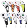 9 Piece Sports Head Cover Iron Covers with Counts Zipper