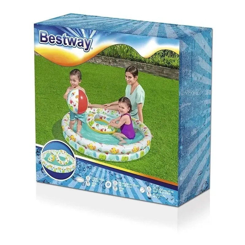 Alberca inflable redonda Bestway 51124 de 1.22m x 20cm 137L
