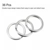 sourcing map Split Keychain Rings, 1.2x15mm Round Flat Key Holder